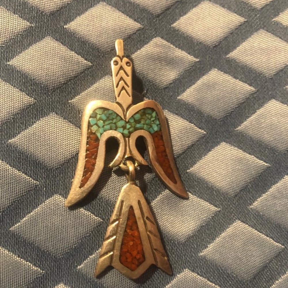 Vintage Native American pin sterling silver